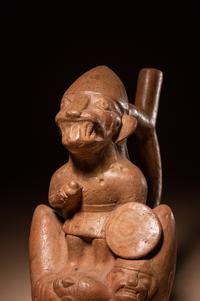 A Moche Fox Warrior Stirrup Vessel