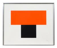 Red-Orange Over Black