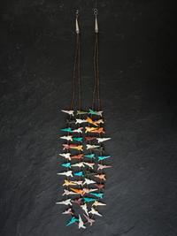 Pair of Multi-strand Zuni Fetish Necklaces and Earrings