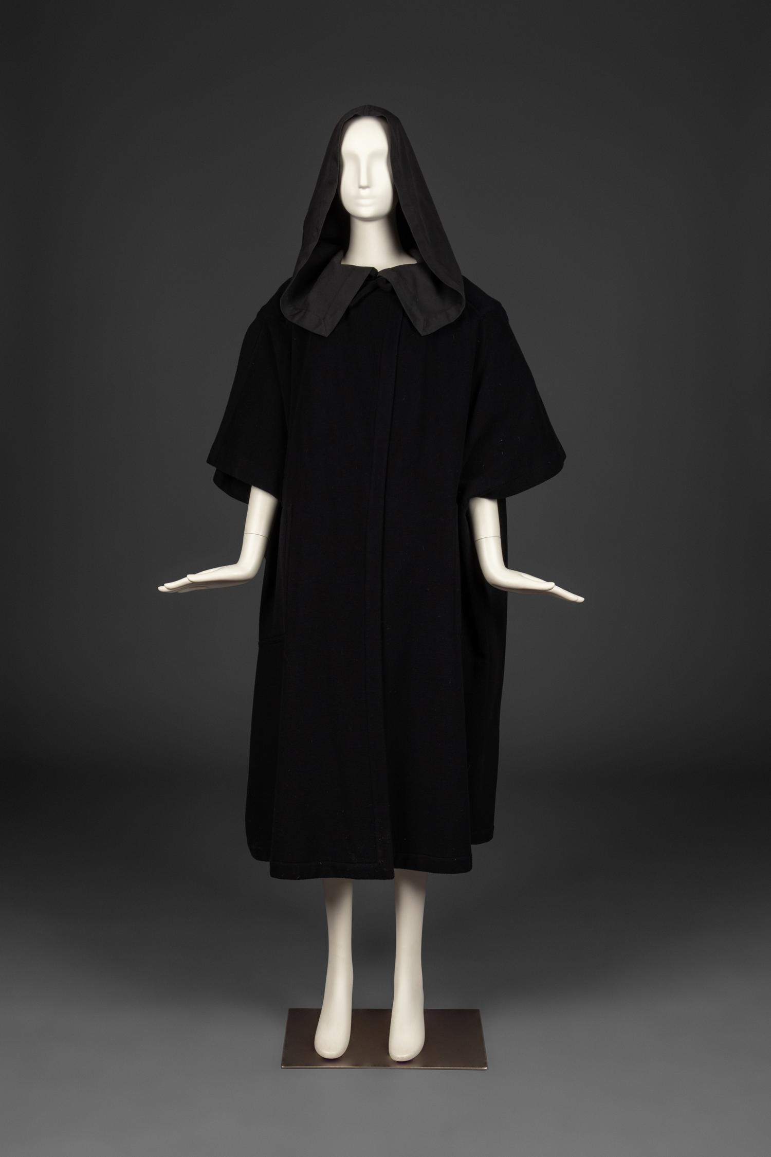 Issey Miyake, Paris Label Hooded Cape Poncho, Late 1970s