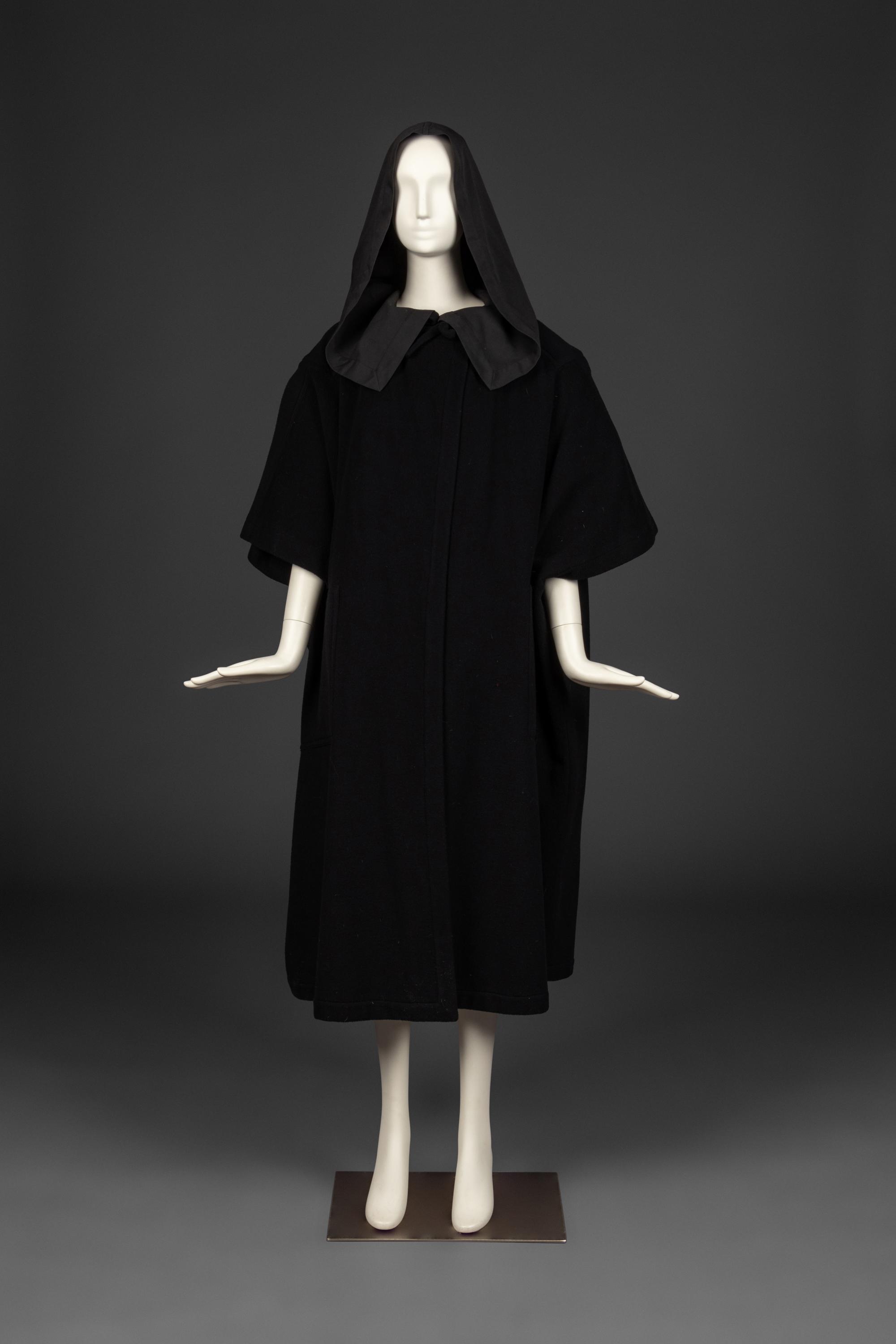 Issey Miyake, Paris Label Hooded Cape Poncho, Late 1970s