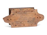 A Carved and Painted Wood Valuables Box with Masonic Interest