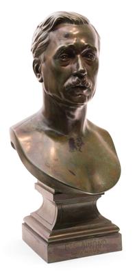 Charles Laurent Daragon, (French, 1833-1904), Portrait Bust of Emile Aimond (Ele Aimond/Ingeneiur), 1895