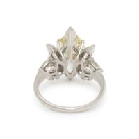 COLORED DIAMOND AND DIAMOND RING