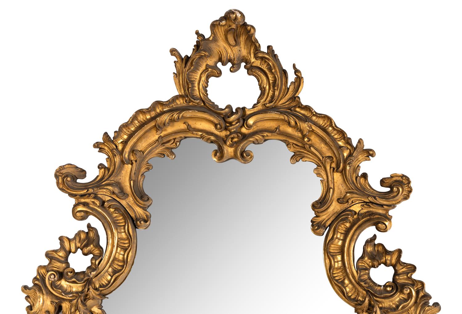 An Italian Rococo Style Giltwood Mirror