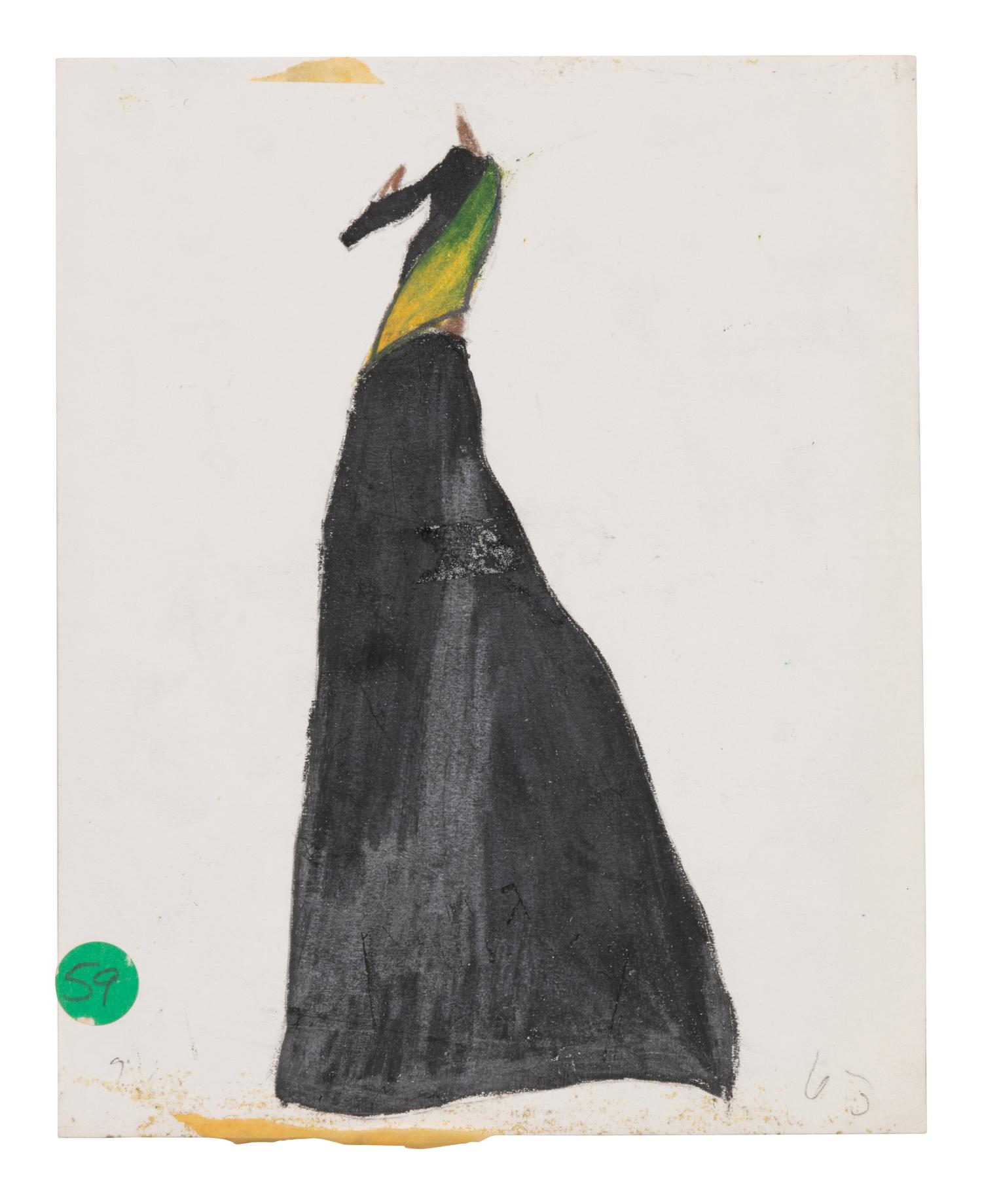 Three Alber Elbaz for Geoffrey Beene Fashion Illustrations, c. 1991