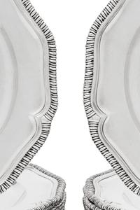 Two Sets of Twelve George III Silver Dinner Plates