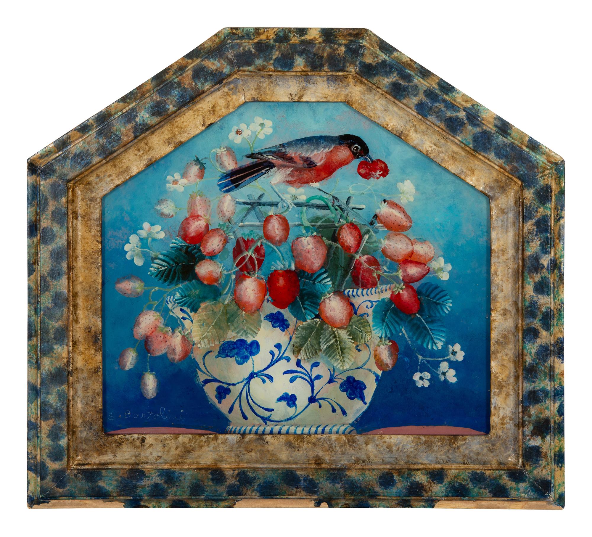 Three Italian Reverse Paintings on Glass