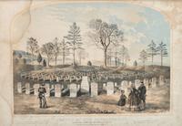 [CIVIL WAR] . YOUNG, Hugh, artist. HART, Charles, lithographer. Graves of the Highlanders. Soldiers Cemetery Knoxville, Tenn.