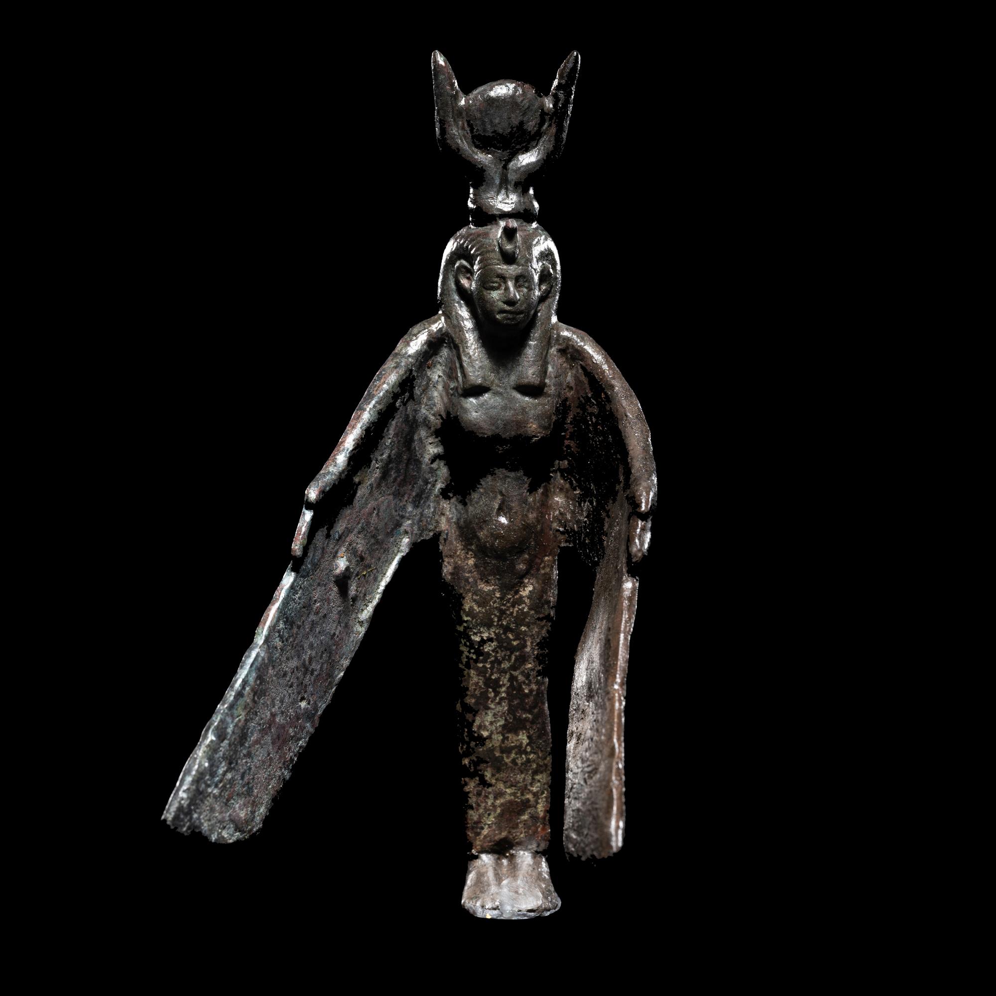 An Egyptian Bronze Winged Isis