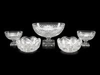 Five Cut-Glass Table Articles