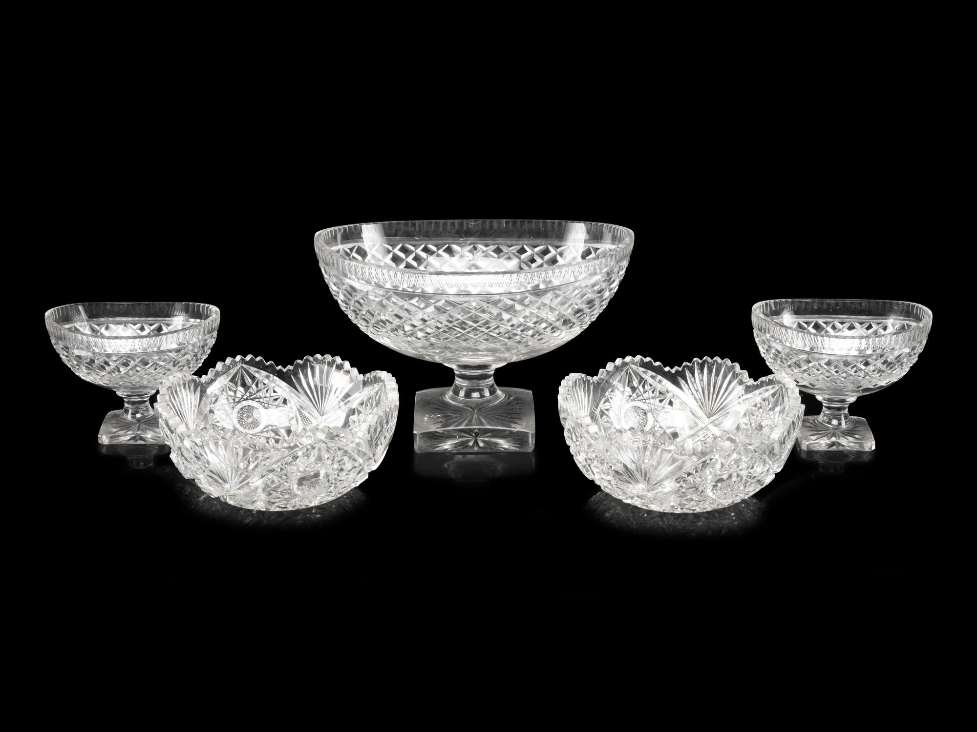 Five Cut-Glass Table Articles