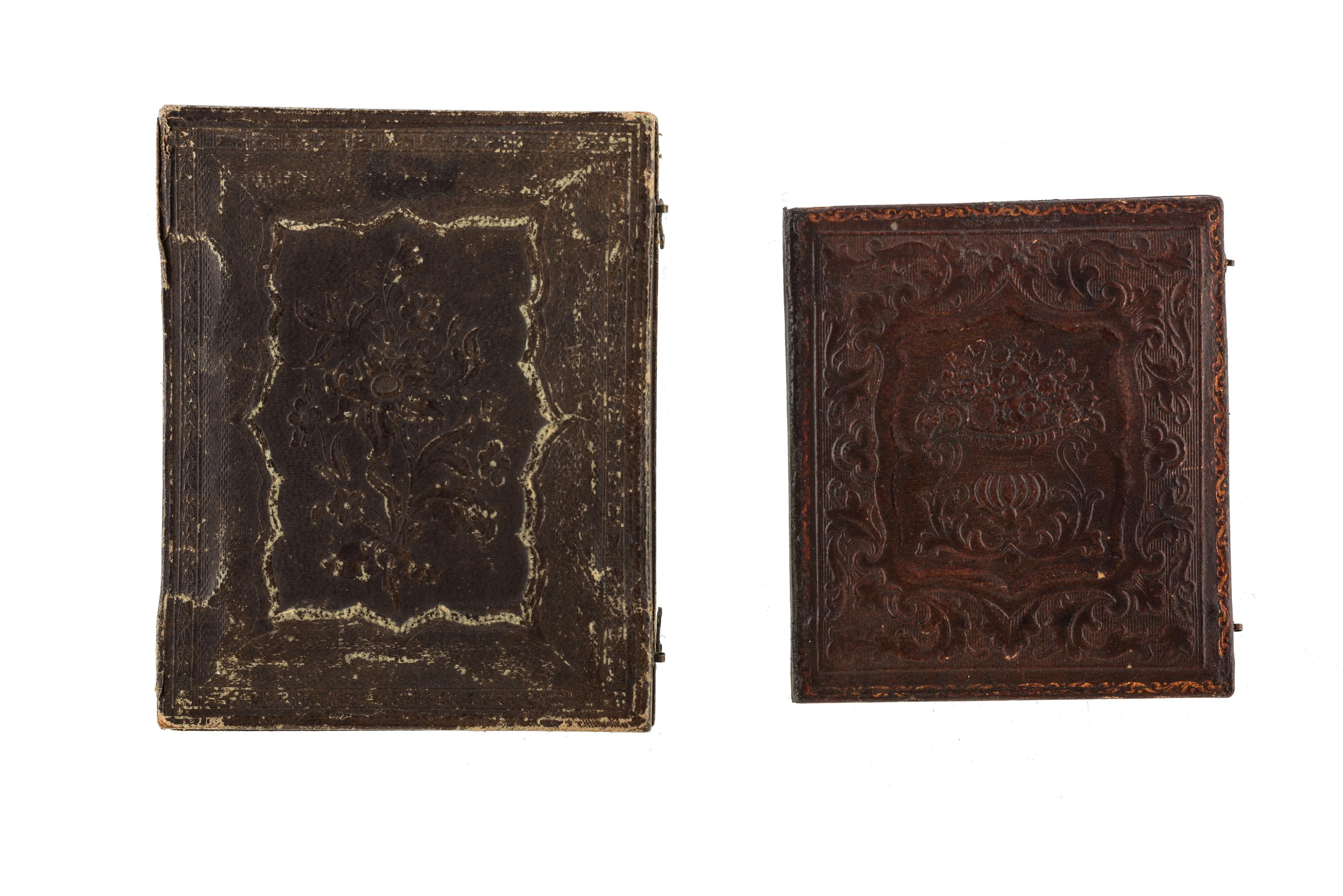 [EARLY PHOTOGRAPHY - PORTRAITURE]. A pair of daguerreotype portraits of subjects with visual impairments.
