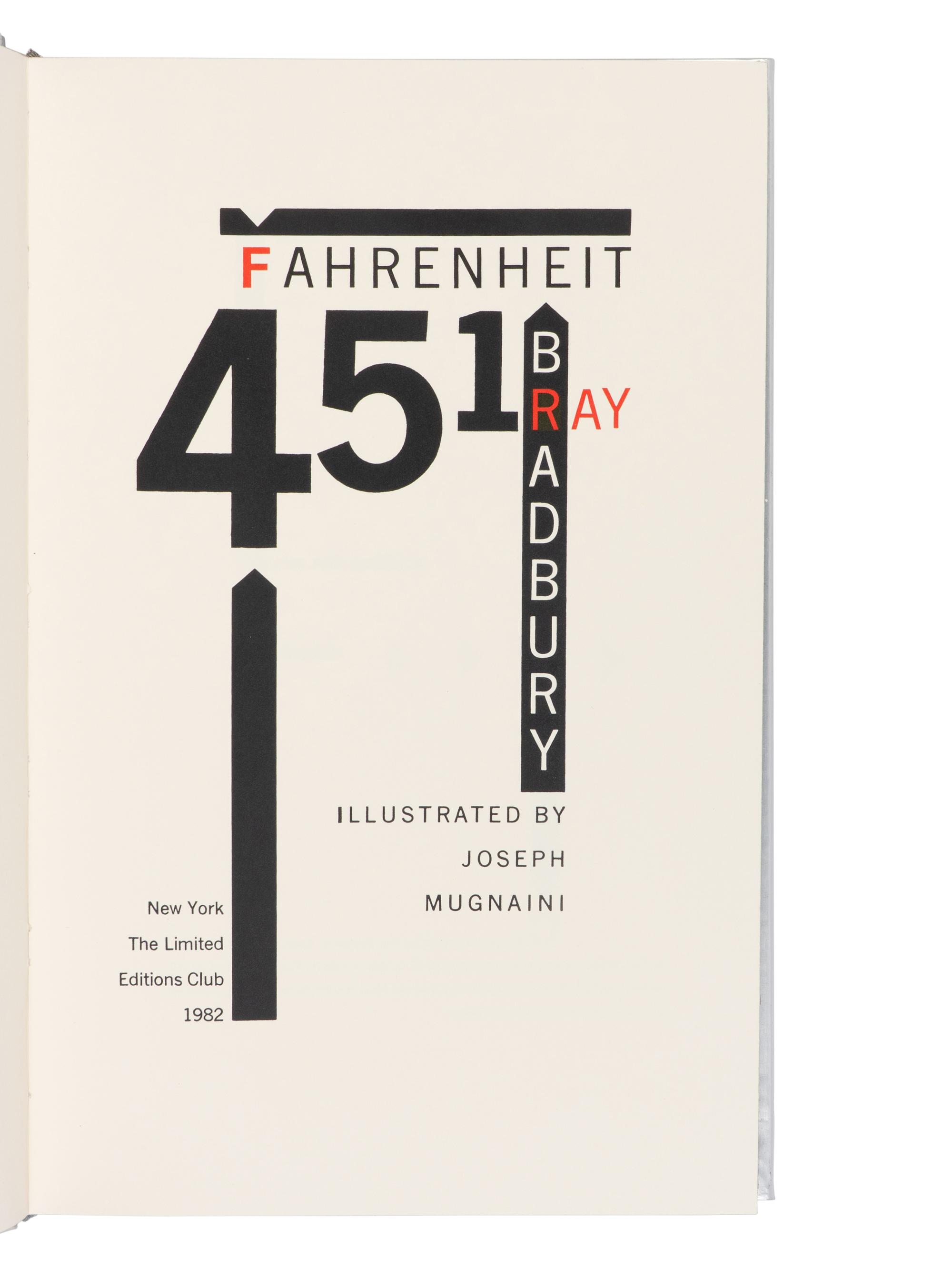 [Limited Editions Club] Bradbury, Ray. Fahrenheit 451