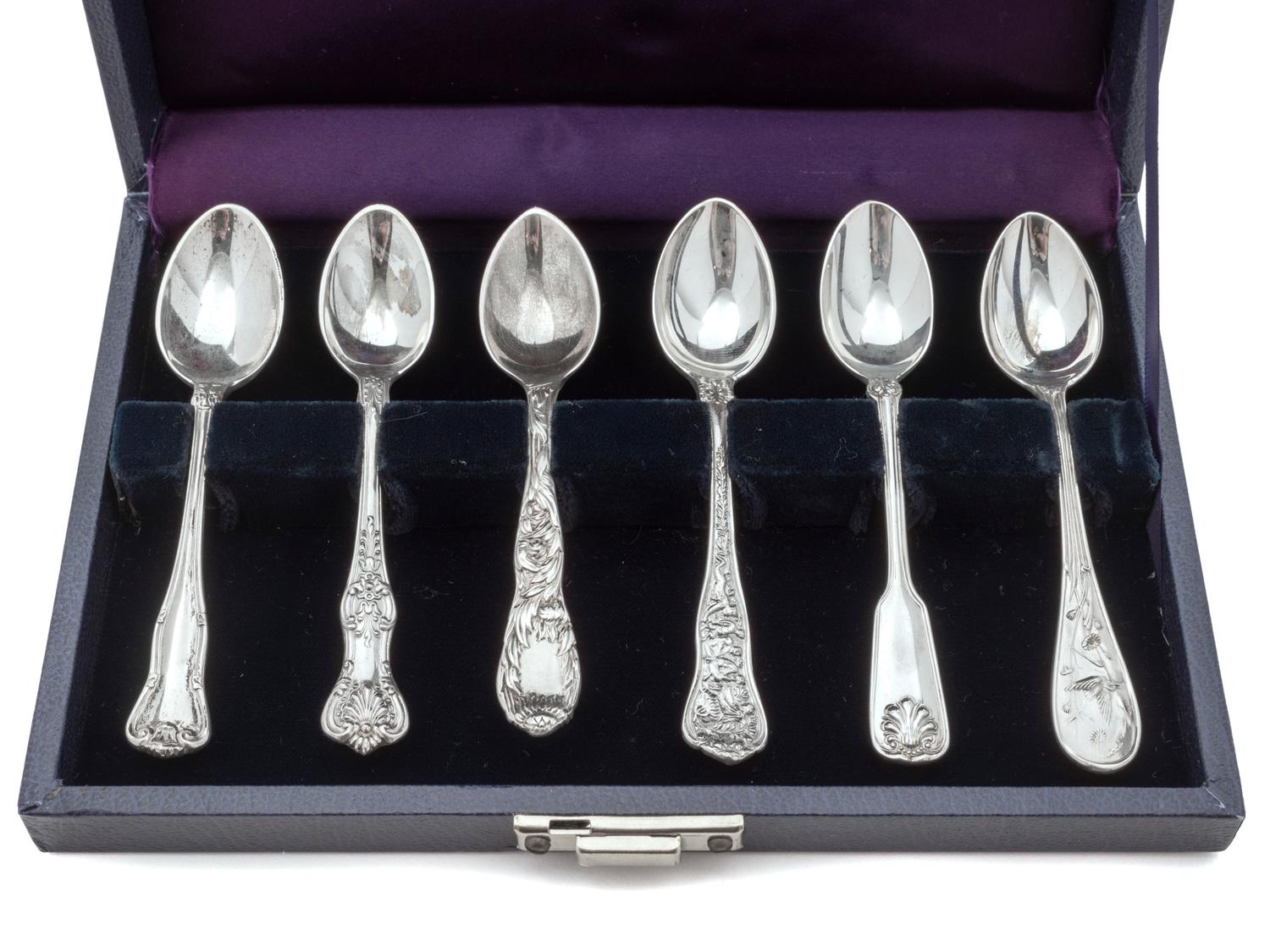 An American Silver Demitasse Spoon Sampler — Tiffany & Co., New York, NY, Late 20th Century