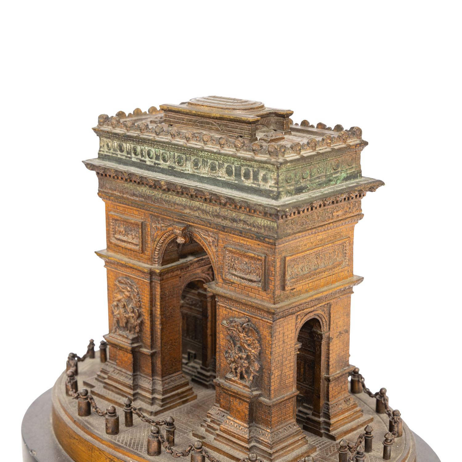 A Grand Tour Patinated Bronze Arc de Triomphe