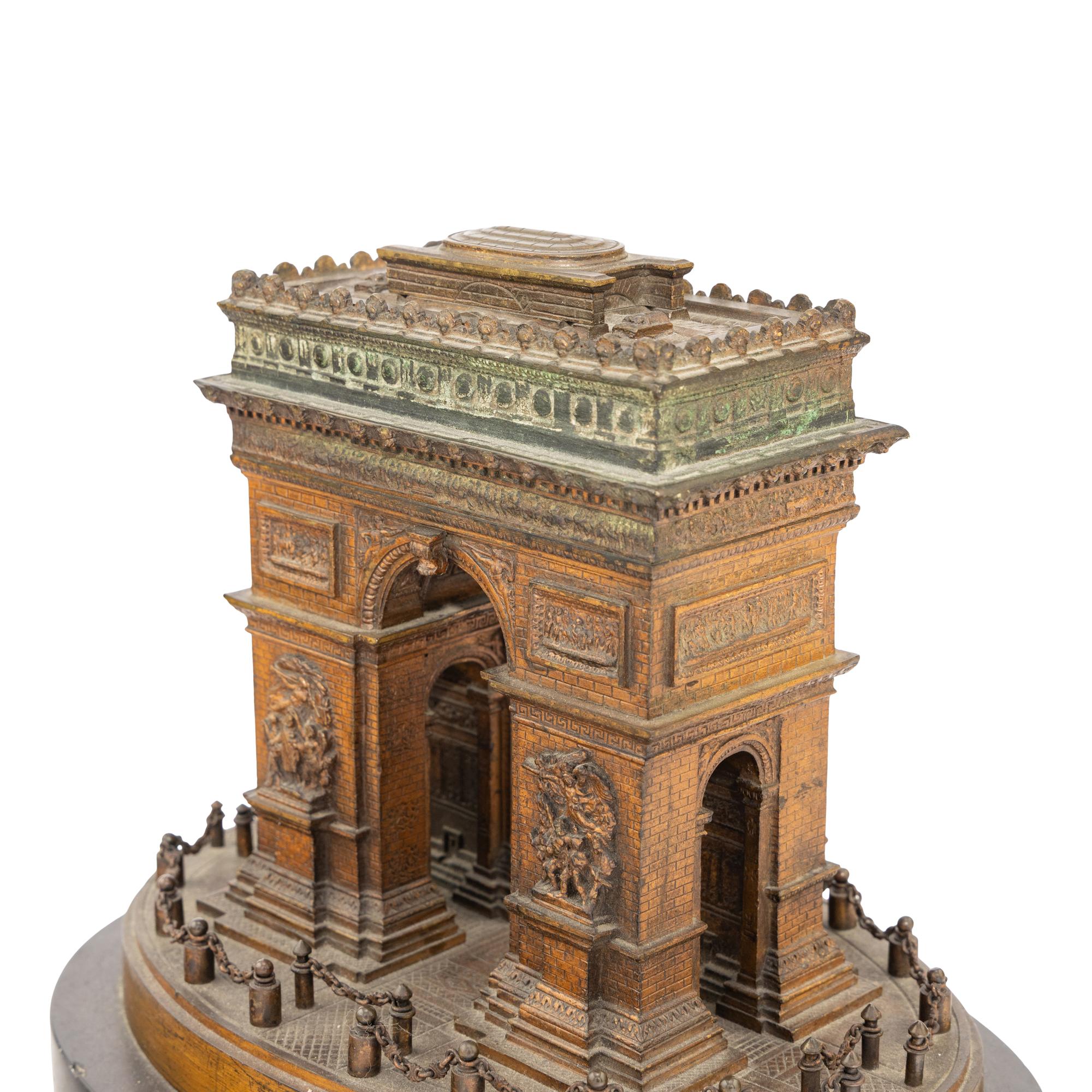 A Grand Tour Patinated Bronze Arc de Triomphe