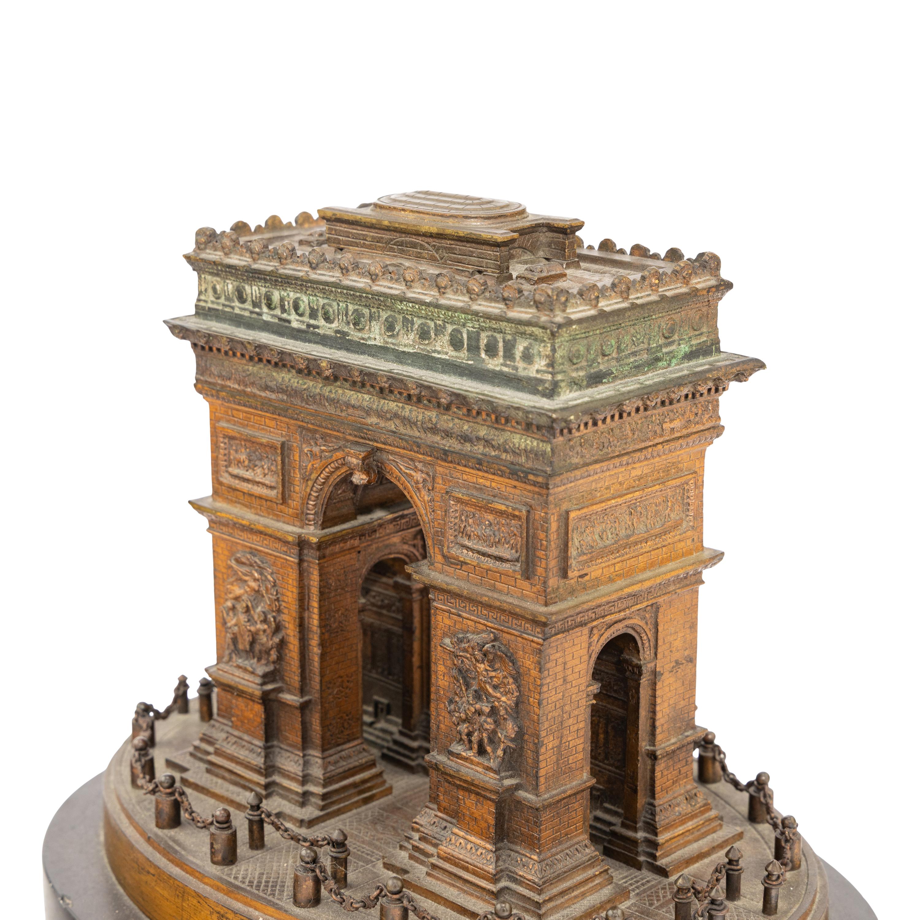 A Grand Tour Patinated Bronze Arc de Triomphe