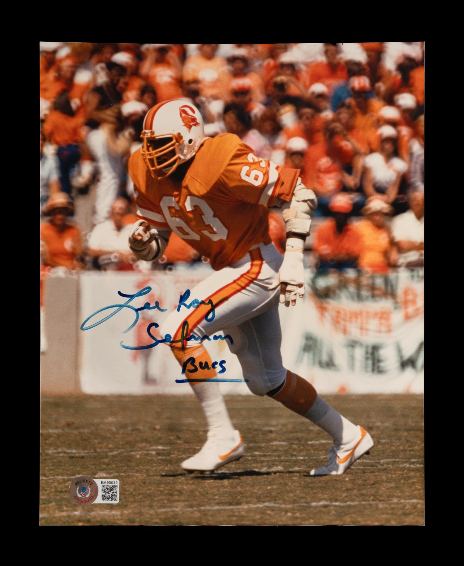 A Vintage 1970-80s Tampa Bay Buccaneers Game Issued "Creamsicle" Football Jersey and Group of Signed Autograph Items,