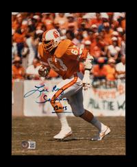 A Vintage 1970-80s Tampa Bay Buccaneers Game Issued "Creamsicle" Football Jersey and Group of Signed Autograph Items,