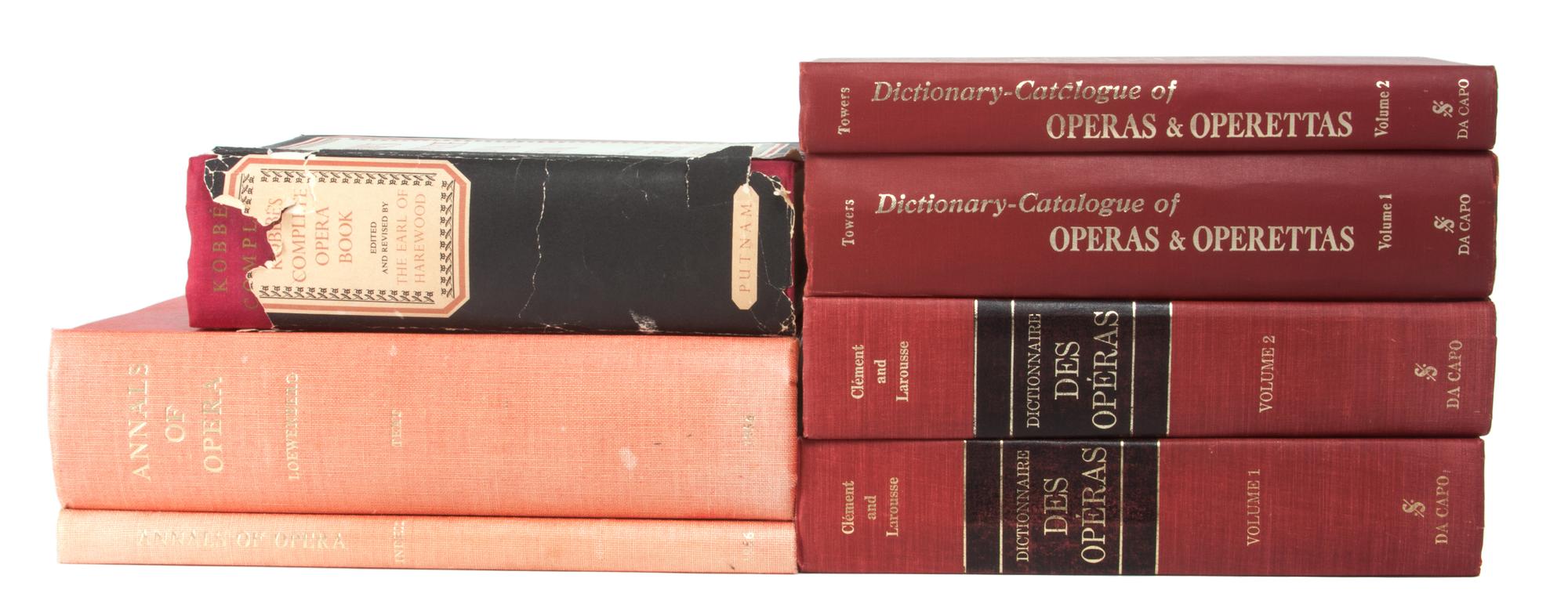 A Collection of Seven Opera Reference Books