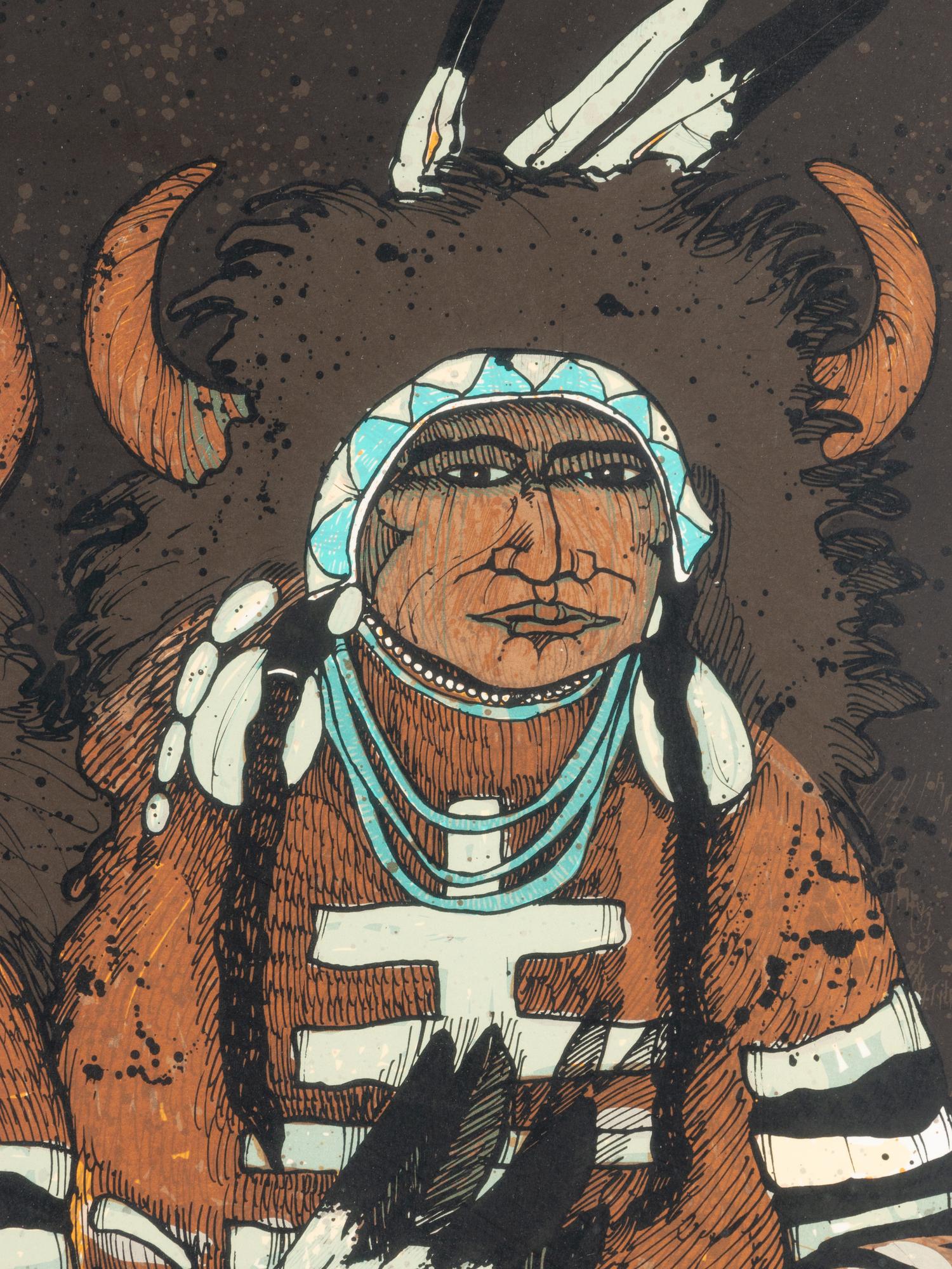 Northern Plains Buffalo Dancers , Printer's Proof