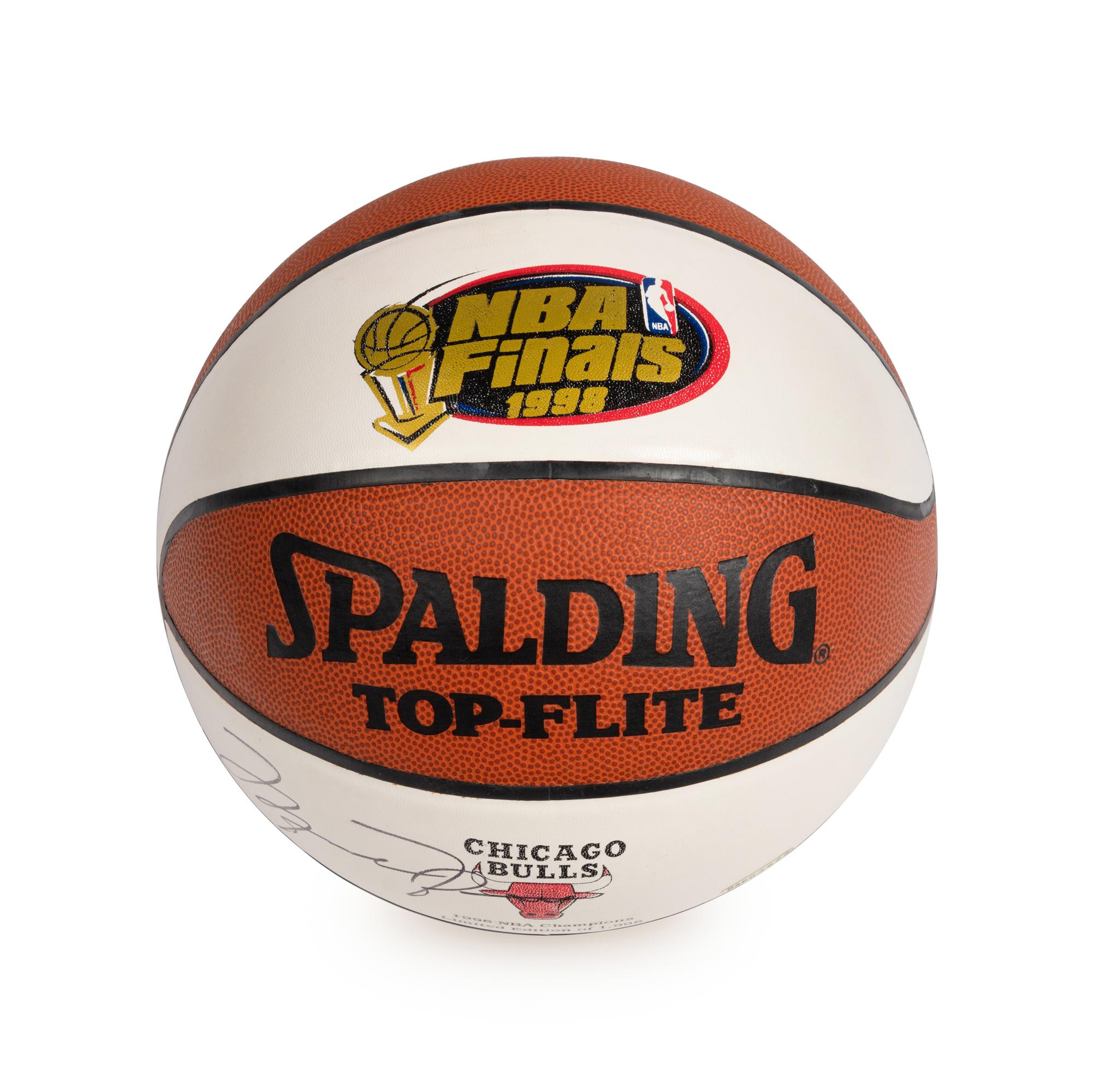 A Michael Jordan Signed Autograph Chicago Bulls 1998 NBA Champions Basketball (Upper Deck Authenticated)