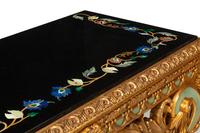 A Pair of Continental Giltwood Console Tables with Pietra Dura Tops