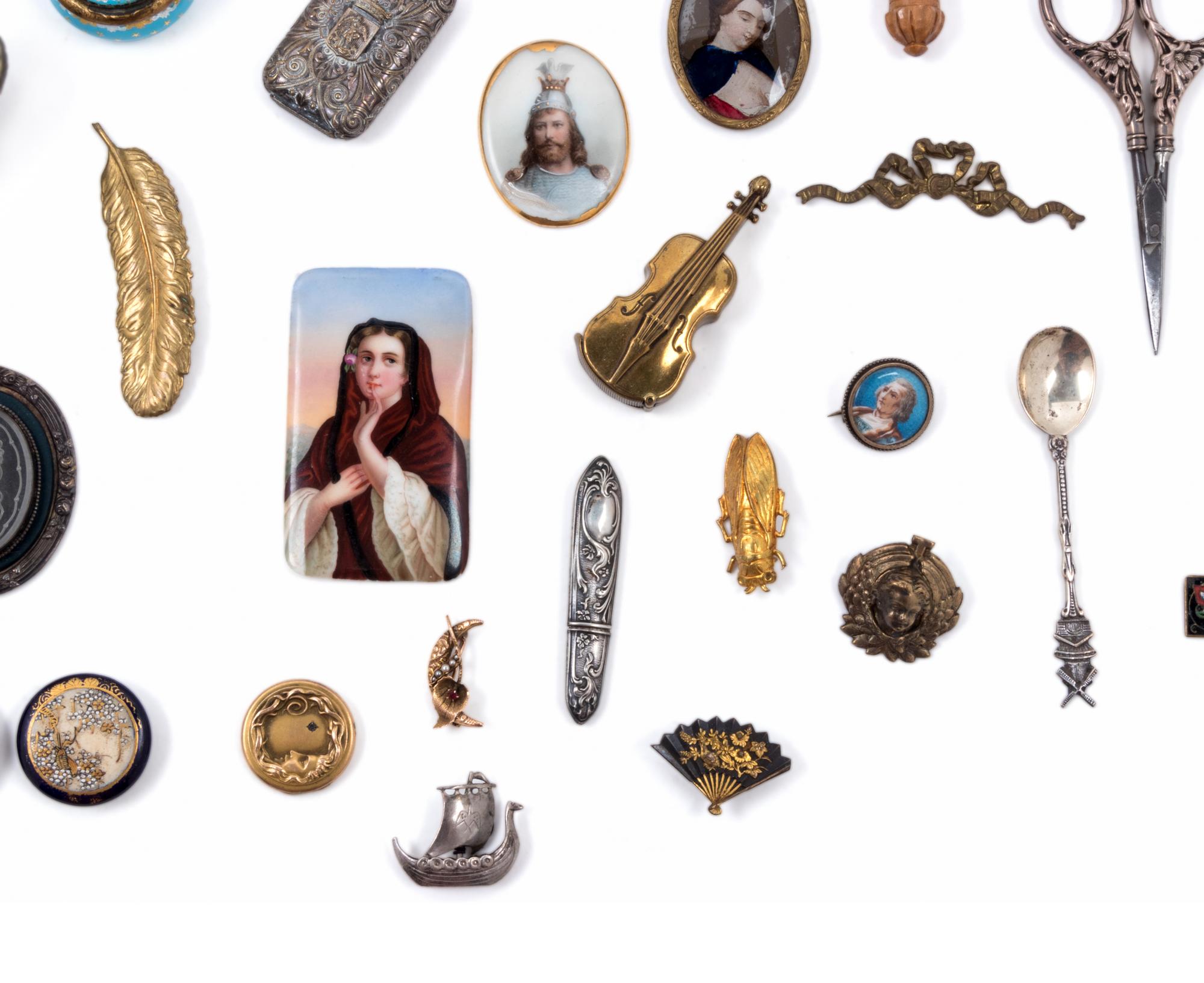A Collection of Porcelain Miniatures, Small Boxes and Decorative Articles