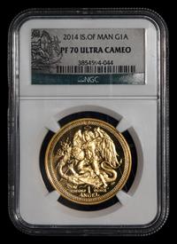 [ISLE OF MAN] A 2014 Angel 1 oz. Gold Proof (NGC PF70 Ultra Cameo)
