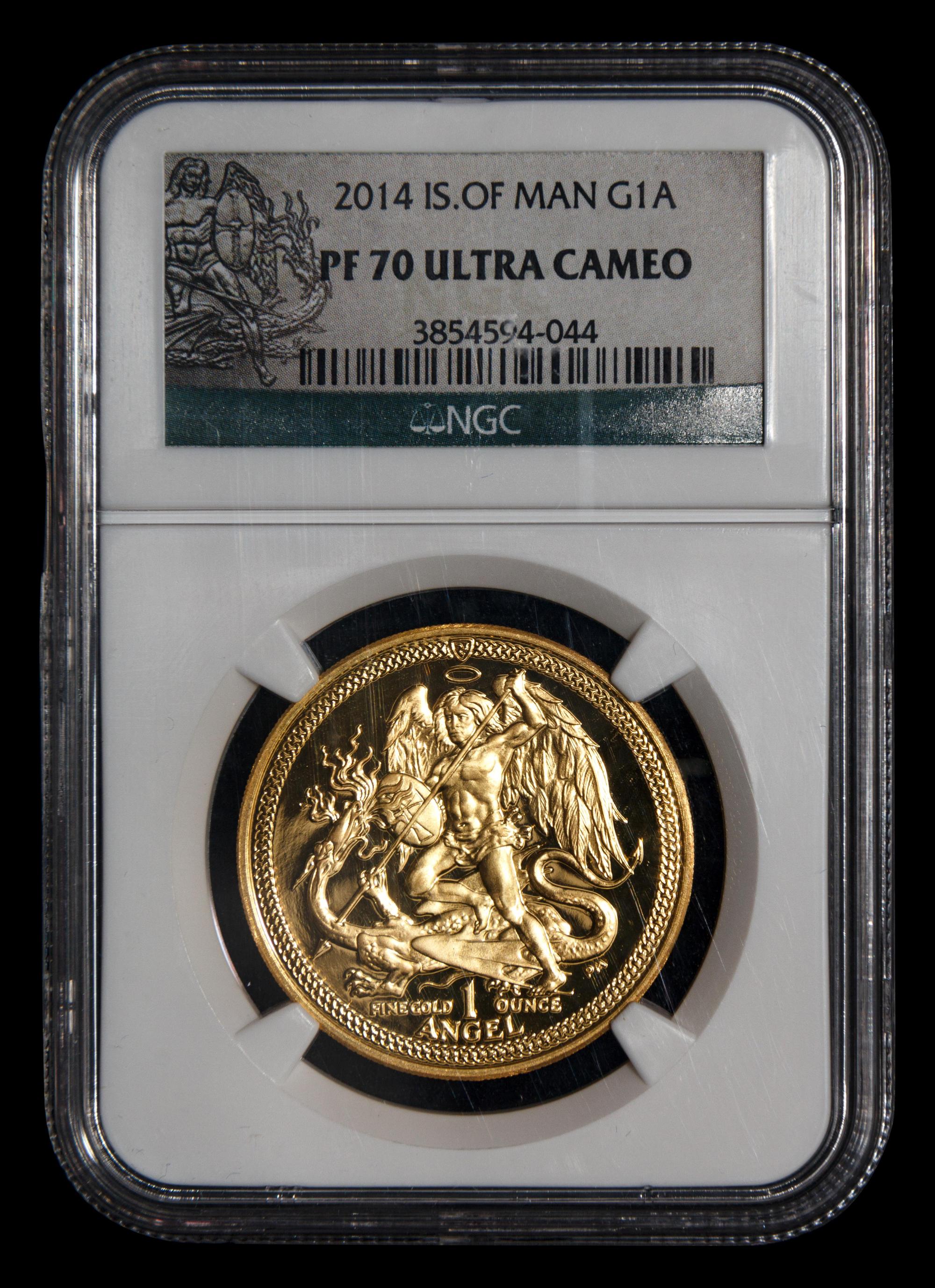 [ISLE OF MAN] A 2014 Angel 1 oz. Gold Proof (NGC PF70 Ultra Cameo)