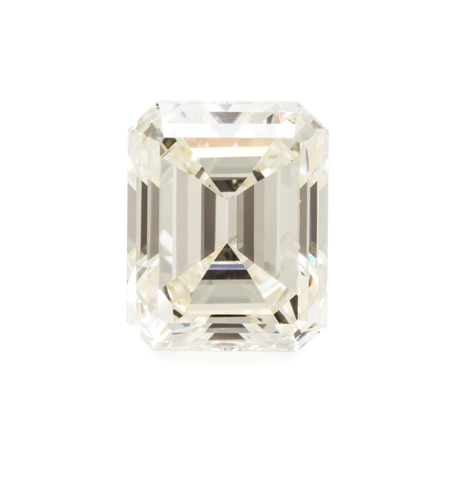 A 2.50 Carat Octagonal Step Cut Diamond,