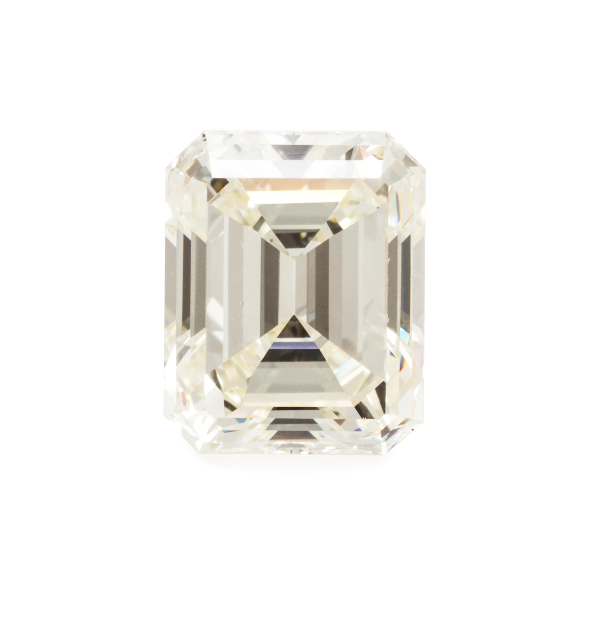 A 2.50 Carat Octagonal Step Cut Diamond,