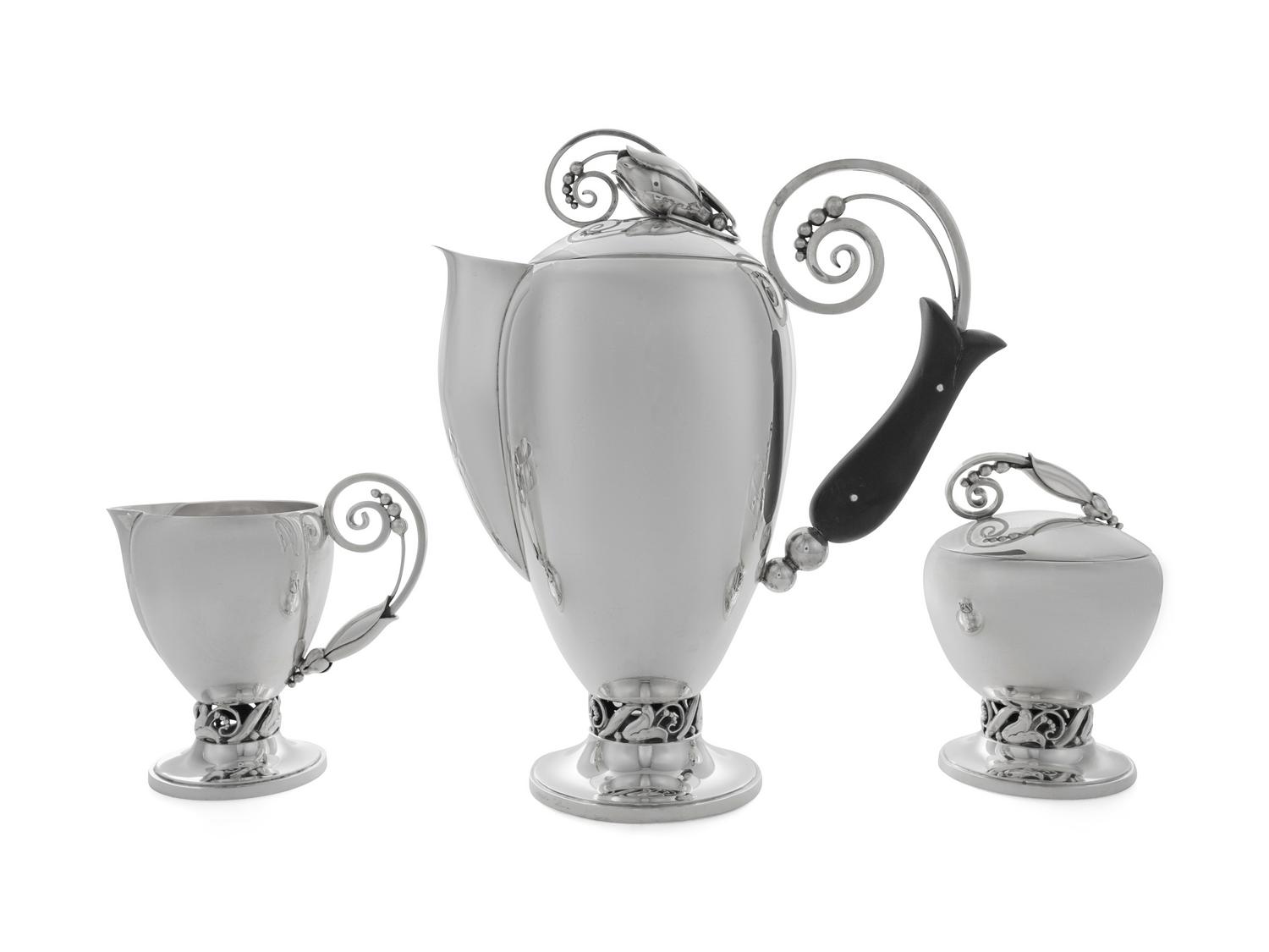 An American Silver Three-Piece Tea Service