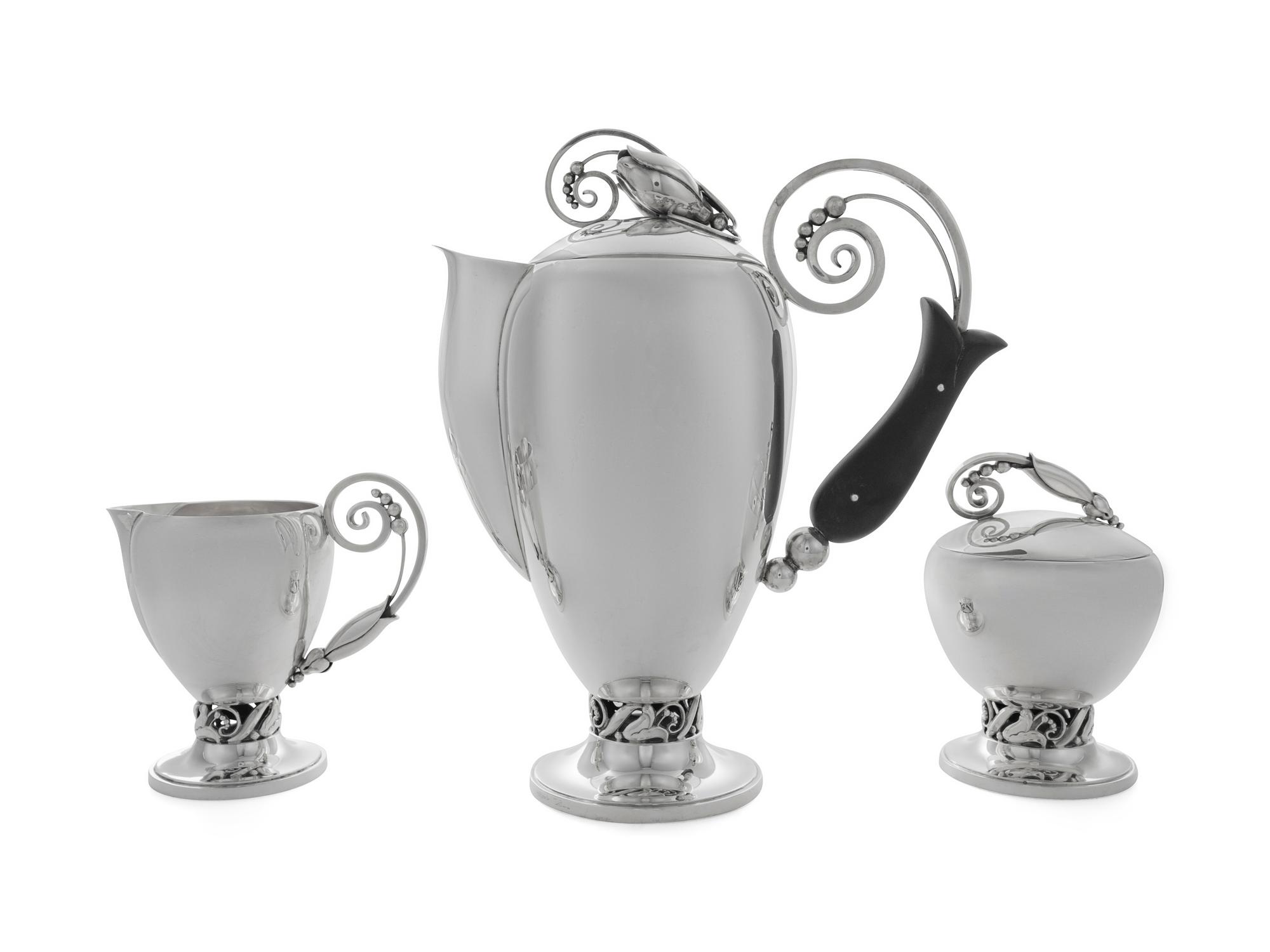 An American Silver Three-Piece Tea Service