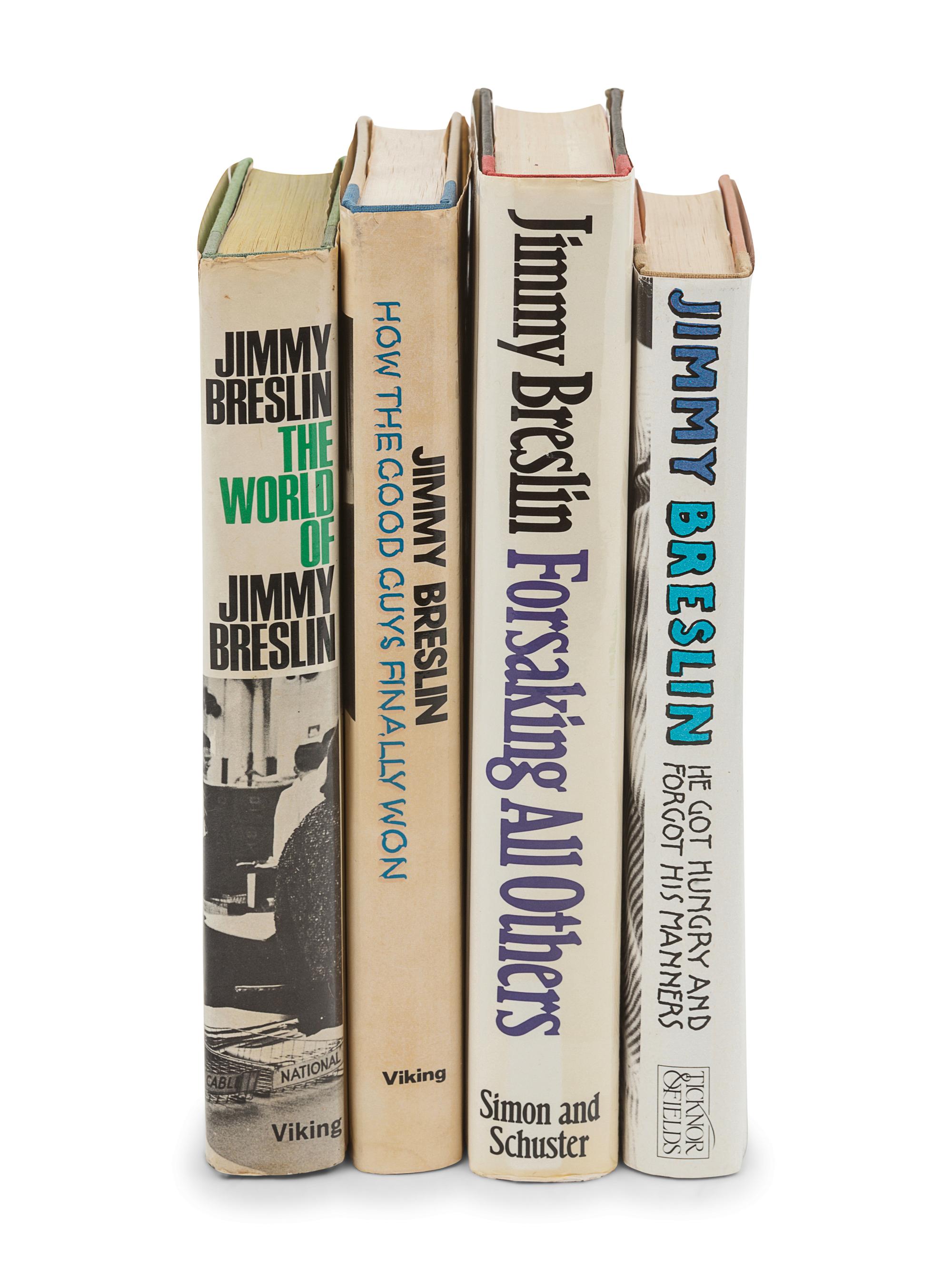 [BRESLIN, Jimmy (1928-2017)]. A group of 4 FIRST EDITIONS by Breslin, comprising: