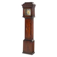 A George II Oak and Mahogany Tall Case Clock