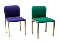 A Group of Four Neon Upholstered Modern French Side Chairs