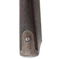 Model 1861 US Springfield rifle musket dated 1861 with bayonet and frog.