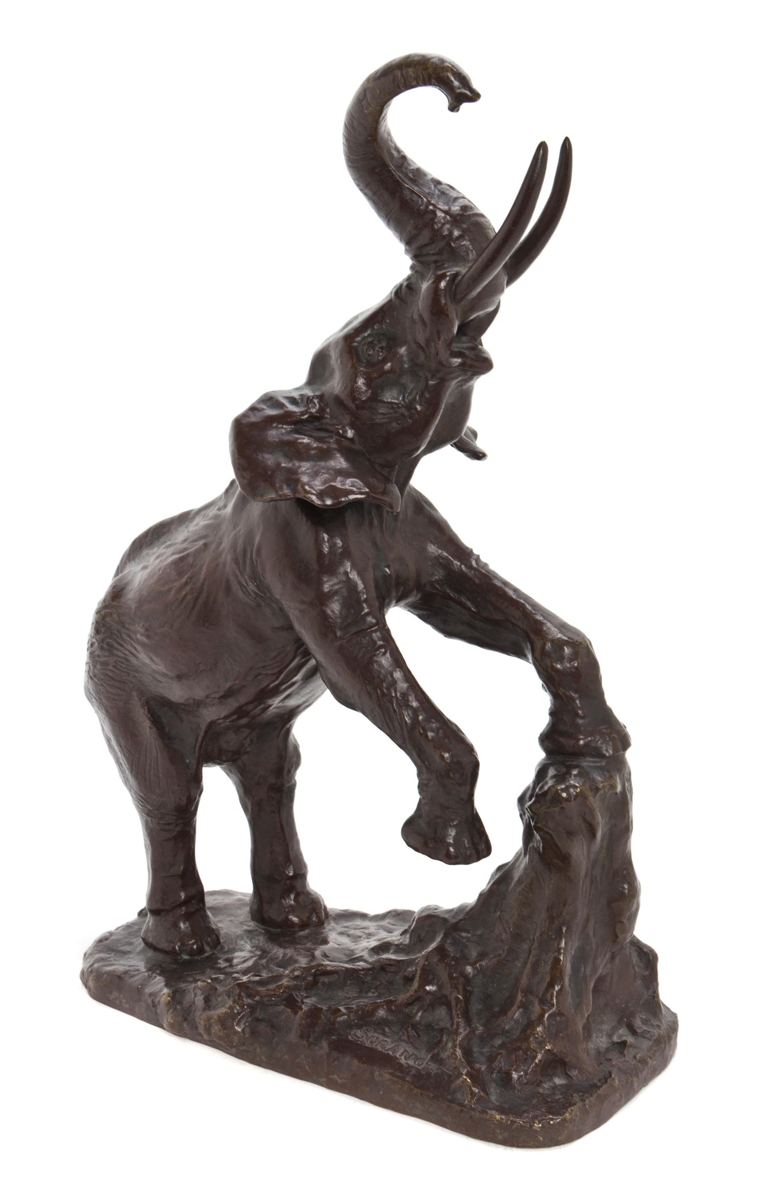 A French Bronze Animalier Figure, Gustave Surand (1816-1937), Height 17 1/4 inches.
