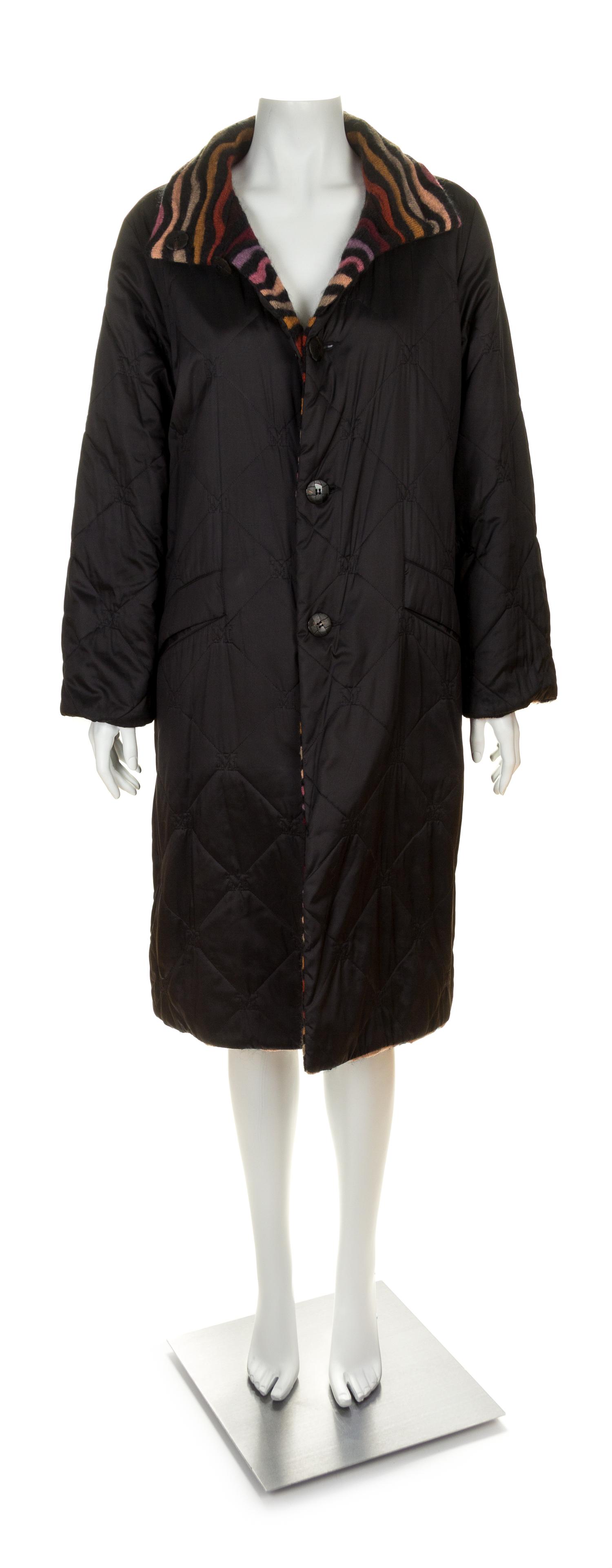 A Missoni Multicolor Wool and Mohair Reversible Coat, Size 42.