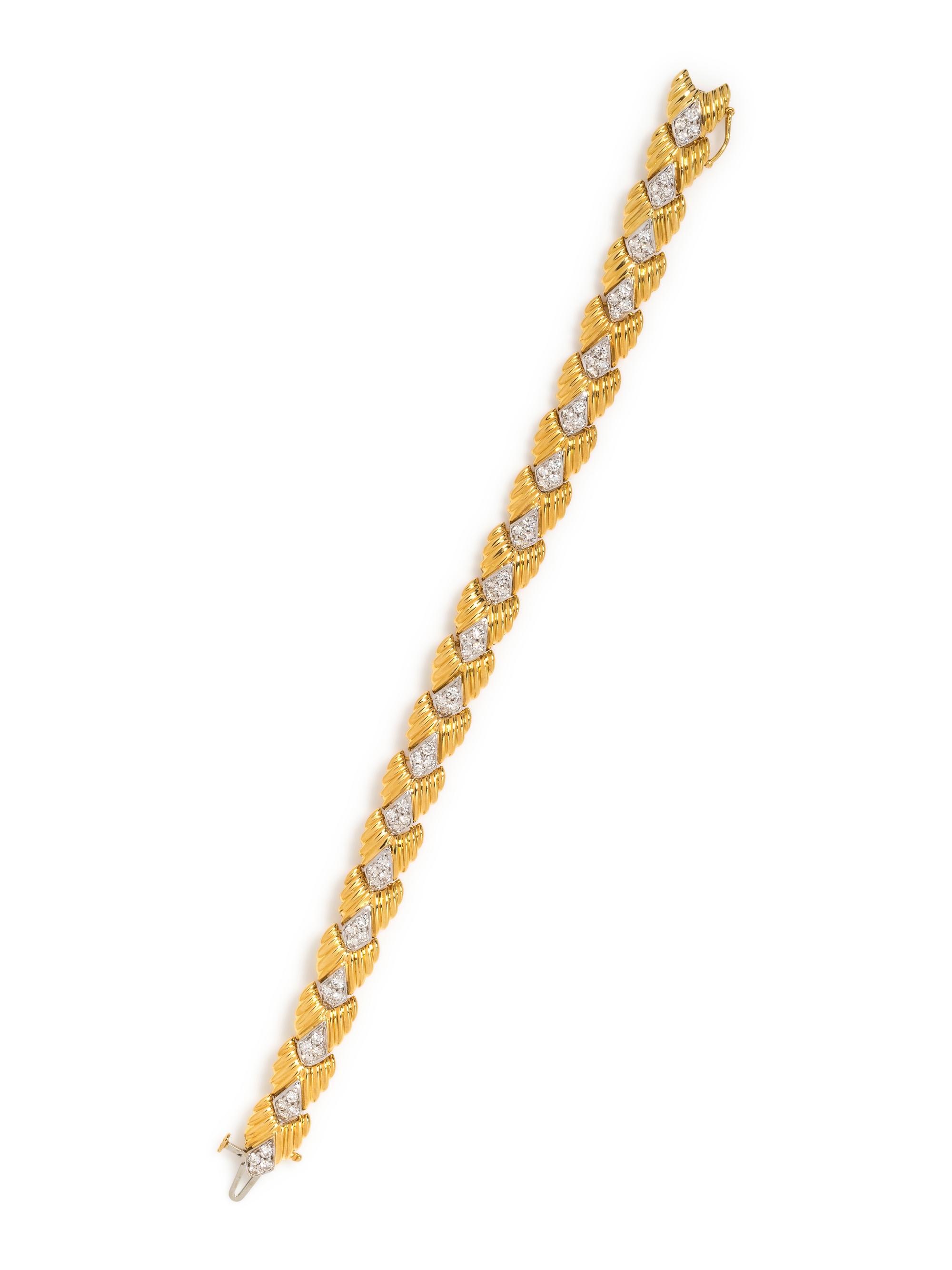 YELLOW GOLD AND DIAMOND BRACELET