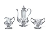 An American Silver Three-Piece Coffee Service