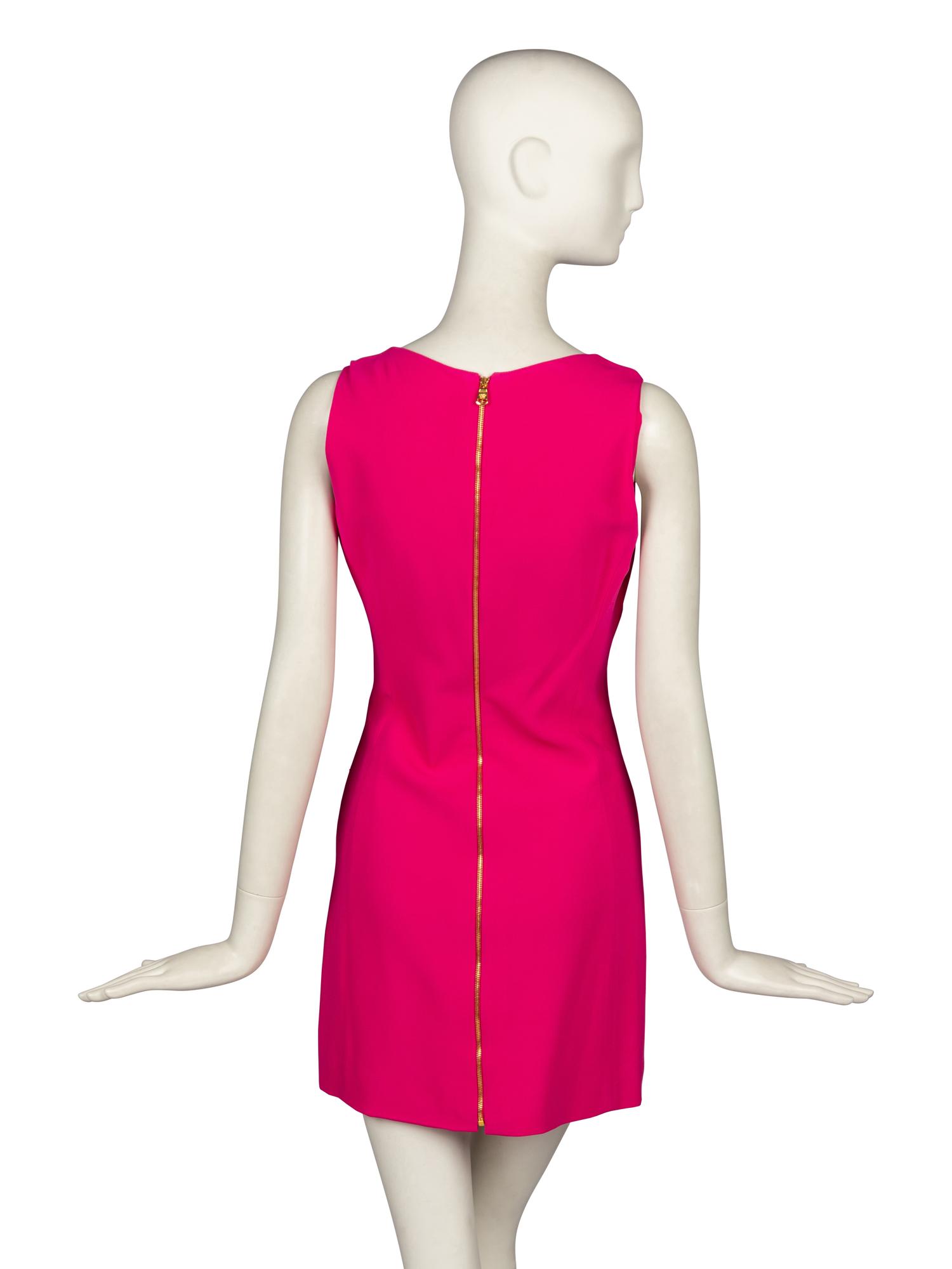 Versace, Hot Pink Safety Pin Dress