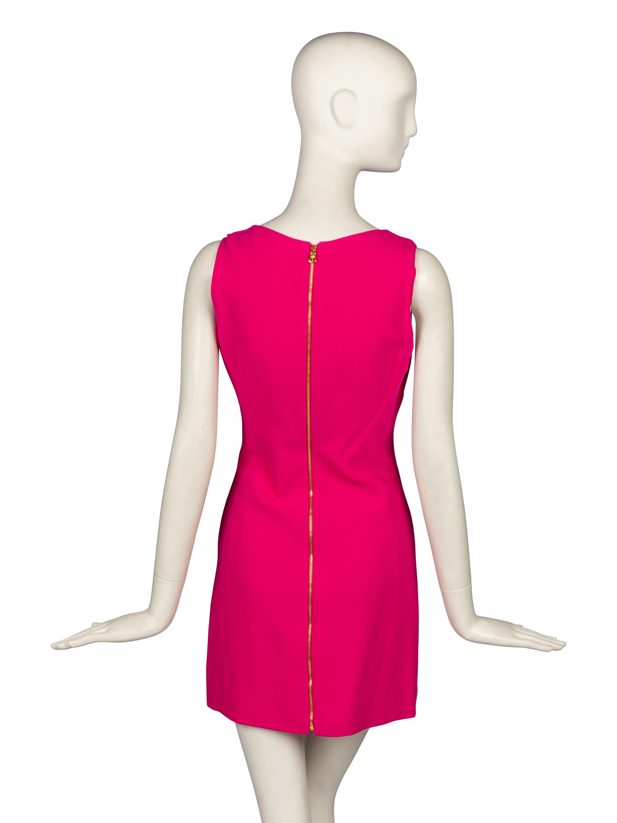 Versace, Hot Pink Safety Pin Dress