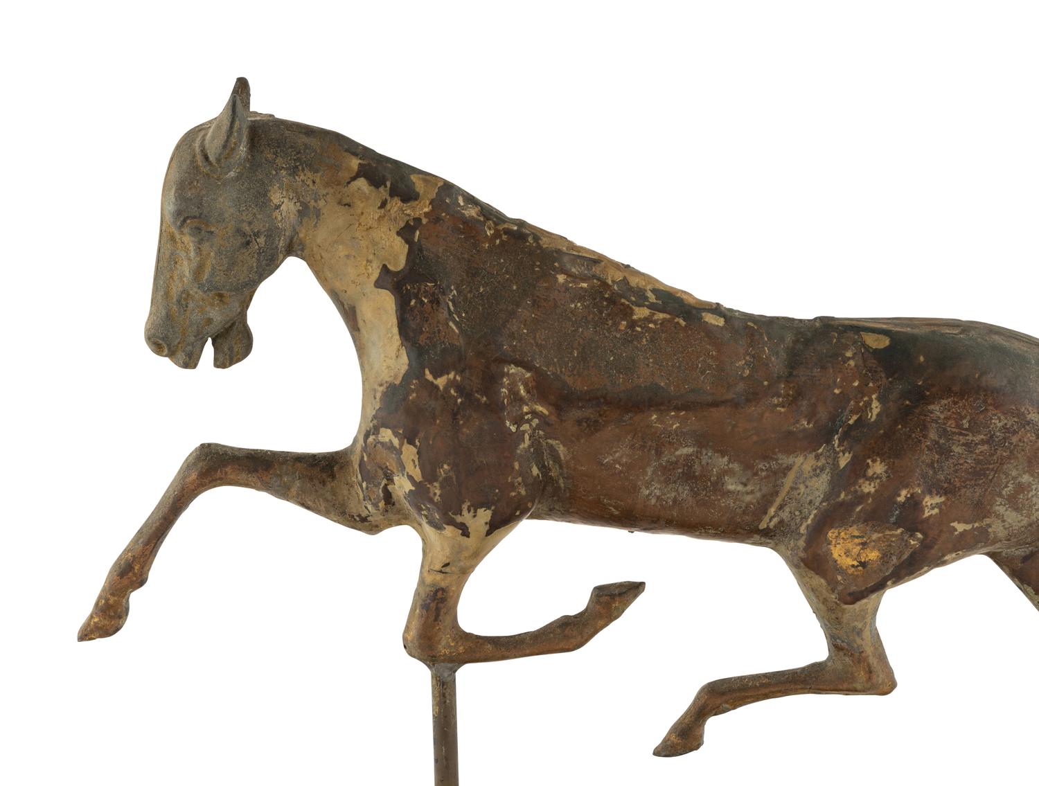A Molded Copper and Cast Zinc Ethan Allen Weathervane