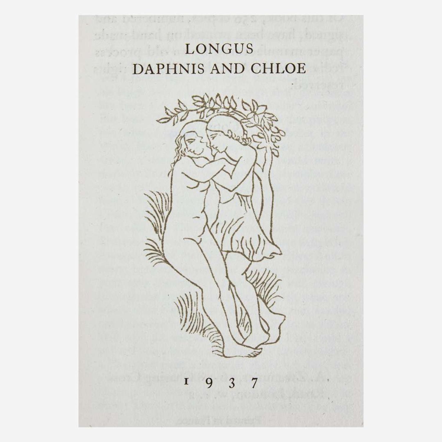 [Children's & Illustrated] [Maillol, Aristide] Daphnis and Chloe. A Most Sweet, and Pleasant Pastorall Romance for Young Ladies, translated out of the Greek of Longus by Geo. Thornley