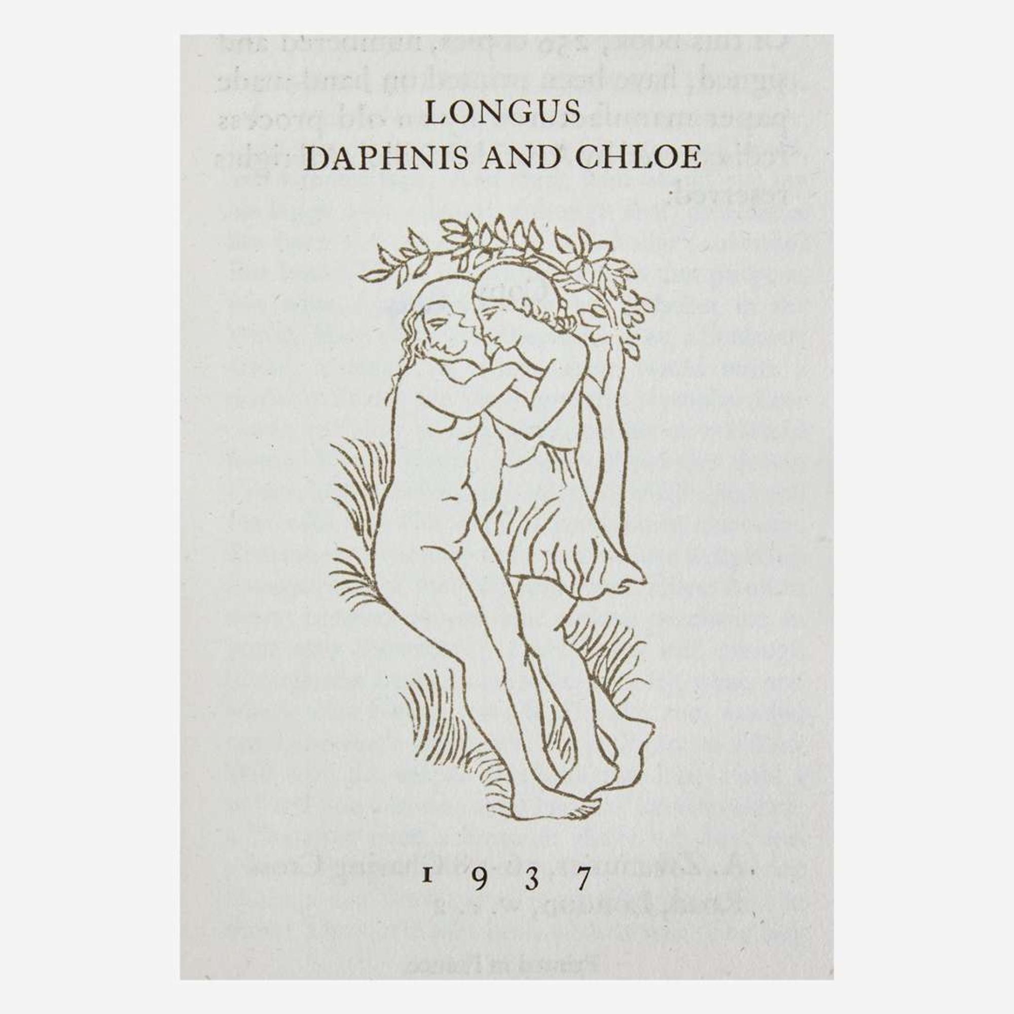 [Children's & Illustrated] [Maillol, Aristide] Daphnis and Chloe. A Most Sweet, and Pleasant Pastorall Romance for Young Ladies, translated out of the Greek of Longus by Geo. Thornley