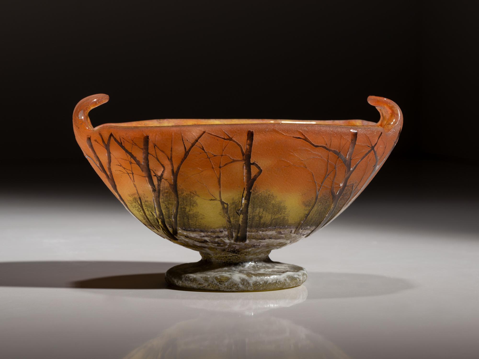 Winter Scene Footed Bowl
