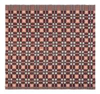Two Jacquard Woven Wool and Cotton Coverlets